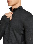 Pánská merino mikina ICEBREAKER Mens 200 Realfleece Descender LS Half Zip, Jet Heather/Black/Cb velikost: L