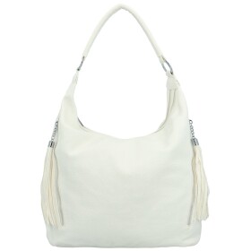 Módní dámská koženková kabelka na rameno Tiagos, bílá