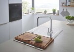 GROHE - Minta Dřezová baterie s výsuvnou sprškou, supersteel 32322DC2