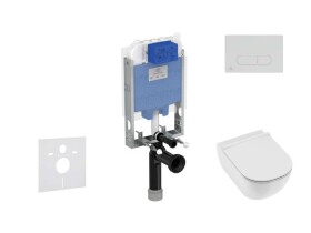 IDEAL STANDARD - ProSys Set předstěnové instalace, klozetu a sedátka Mio, tlačítka Oleas M1, Rimless, Slowclose, Antibak,bílá ProSys80M SP142