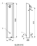 SANELA - Nerezové sprchové panely Nerezový sprchový panel s elektronikou ALS pro 1 druh vody, 6 V SLSN 01EB