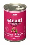 Louie Dog konz. Kachní s brusinkami a prebiotiky 400g