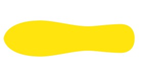 Djois podlahové samolepicí značení - tvar stopa, 28 x 8,4 cm, žlutá, 1 ks