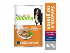 Natural Trainer SENSITIVE Adult MM Pstruh 400 g LT / Konzerva pro psy (8059149259581)