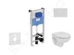 IDEAL STANDARD - ProSys Set předstěnové instalace, klozetu a sedátka Eurovit, tlačítka Oleas M1, Rimless, SoftClose, chrom ProSys120M SP54