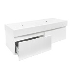 Koupelnová skříňka s umyvadlem SAT Evolution 118x30x44,8 cm bílá mat SATEVO120WMU2 SATEVO120WMU2