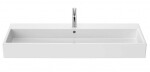 DURAVIT - Vero Air Umyvadlo 120x47 cm, s přepadem, otvor pro baterii, WonderGliss, bílá 23501200001