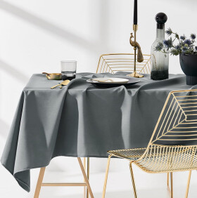 DumDekorace Ubrus na stůl v tmavě šedé barvě bez potisku 110 x 160 cm