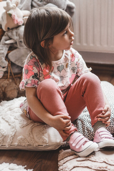 Dětské tenisky na suchý zip růžove Bernie 18