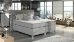 Boxspring Amadeo Rozměr: 140 x 200 cm, látka: Berlin 01, Varianta: S LED osvětlení