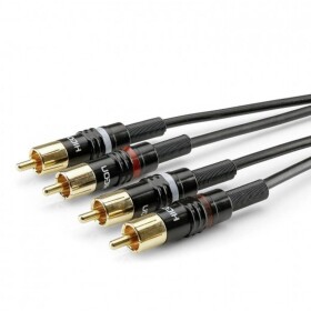 Sommer Cable HBP-C2-0150 jack / cinch audio kabel [2x - 2x cinch zástrčka] 1.50 m černá