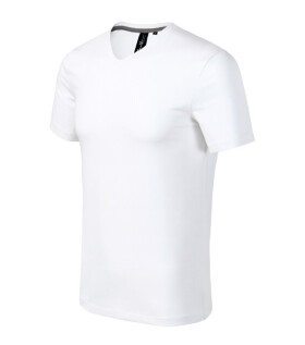 Action V-neck tričko pánské bílá 2XL