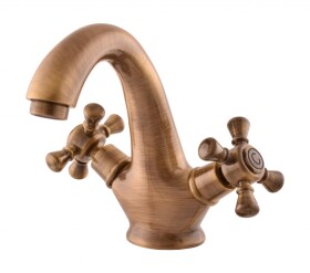RAV Slezák - MORAVA RETRO - Umyvadlová baterie bez výpusti, Stará mosaz (Bronz), 1/2" MK328.5SM