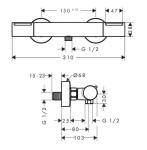 HANSGROHE - Ecostat Element Termostatická sprchová baterie, chrom 13346000