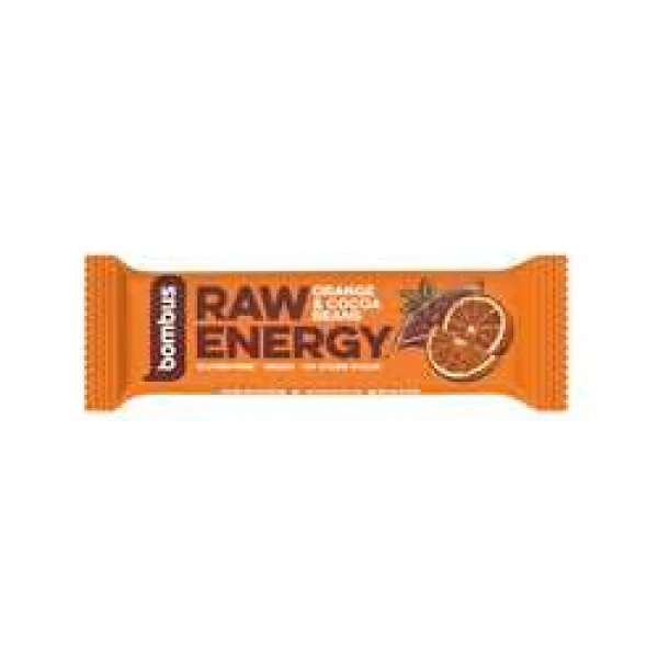 Bombus Raw Energy tyčinka pomeranč a kakaové boby 50 g