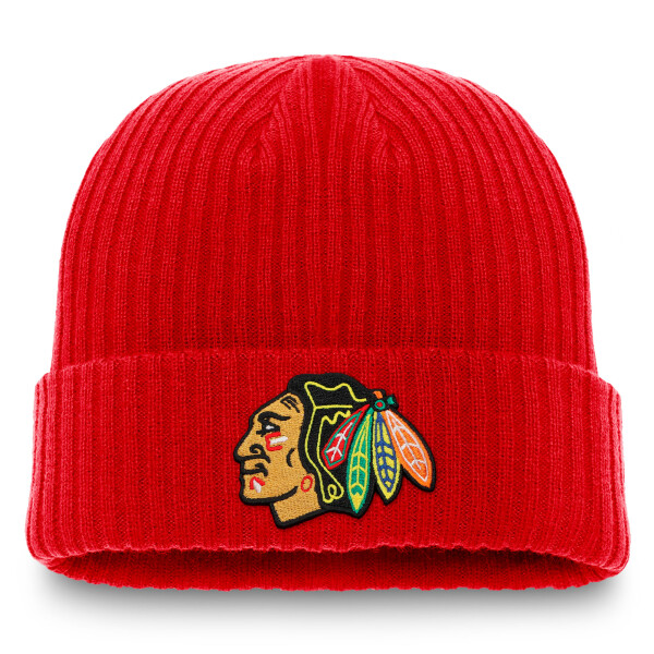Fanatics Pánská zimní čepice Chicago Blackhawks NHL A/CAP Beanie W/CUFF