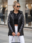 Dámská prošívaná bunda s odnímatelnou kapucí, černá, FashionStreet TY5795 M