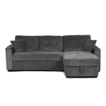 Rohová pohovka, šedá, látka, ASB-C3990 GREY2