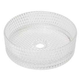 Umyvadlo na desku SAT Purity 36x36 cm čirá bez otvoru pro baterii, bez přepadu SATGLA3636T SATGLA3636T