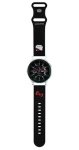 Hello Kitty Silikonový řemínek Kitty Head 22 mm černý / Řemínek / Univerzální / Silikon (HKUWLSCHBLK)