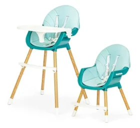 ECOTOYS Jídelní židlička 2v1 Modrá / od 6 měsíců (HA-004 BLUE)