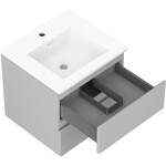 MEXEN/S - Orio koupelnová skříňka 50 cm s umyvadlem Otis, 2 zásuvky, šedá mat/bílá mat 91A10-05047-2-BFF62-W18M01