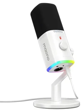 Maono PD100X bílá / Dynamický mikrofon / XLR / USB-C / 48 kHz/24 bit / RGB (PD100X White)
