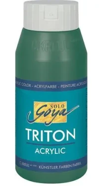 Kreul TRITON SOLO GOYA tmavě zelená / Akrylová barva / 750 ml / vodou ředitelná (17013)