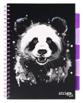 Spirálový blok A4, 100l, 80g, linkovaný - Panda