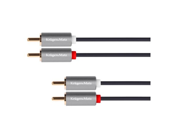 Kabel 2x Cinch konektor/2x Cinch konektor 1m KRUGER & MATZ KM1213 Basic