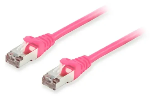 Equip růžová / Patch kabel / Cat6a S/FTP / PoE+ / 7,5 m / LSZH (606907)