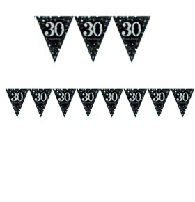 Vlajka 30. narozeniny 4 m Amscan Vlajka 30. narozeniny 4 mAmscan