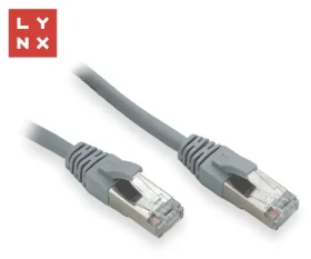 Lynx FTP patch kabel Cat5e šedý / Patch kabel / FTP / CCA / 2 m (LX-FTP5E-020-GREY)