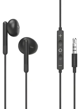 Hama Noble černá / Sluchátka do uší - špunty / mikrofon / 3,5mm jack / 1,2m