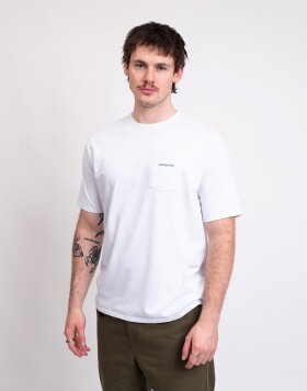 Tričko Patagonia M's Boardshort Logo Pocket Responsibili-Tee Fiber White