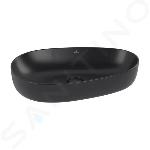 VILLEROY & BOCH - Antao Umyvadlo na desku, 40x65 cm, CeramicPlus, Pure Black 4A7465R7