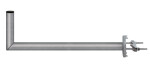 Anténní držák 70cm na stožár s třmenem, trubka 42/2mm, výška 16cm žár.