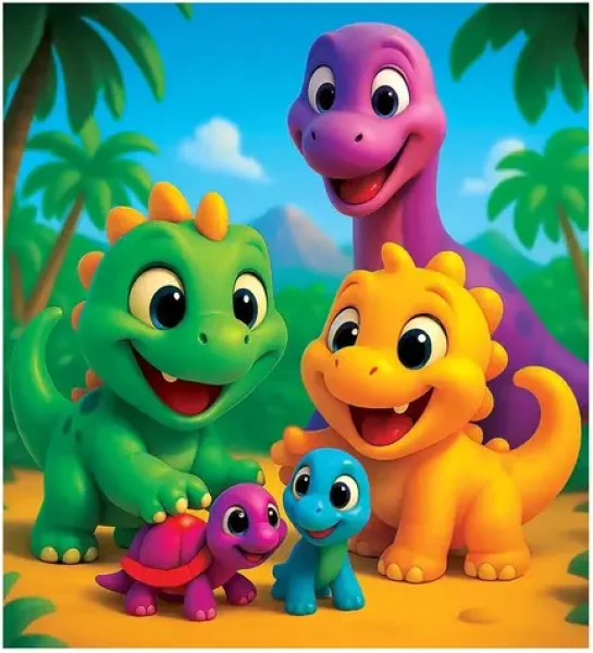 WOODEN CITY Dřevěné puzzle Dinosauři
