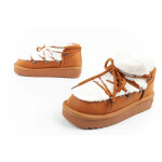 D.Franklin dámské sněhové boty zimní módní kožešina zateplené hnědé pro kotníkové dámské 38