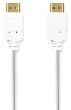 Nedis HDMI kabel s Ethernetem 2 m bílá / Kabel HDMI / 4K 60 Hz / ARC / 18 Gbps (CVGL34060WT20)