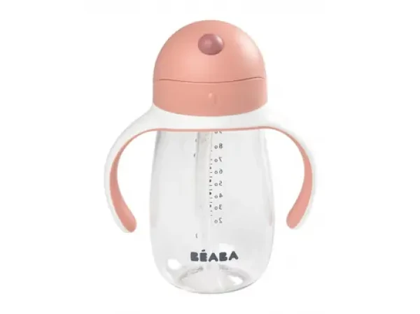 Beaba Hrnek s brčkem 300ml Old Pink (913480BB)