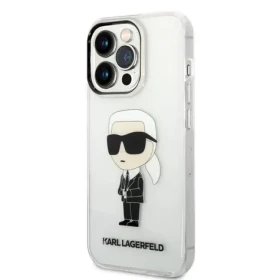 Pouzdro Karl Lagerfeld iPhone 14 Pro IML NFT Ikonik čiré