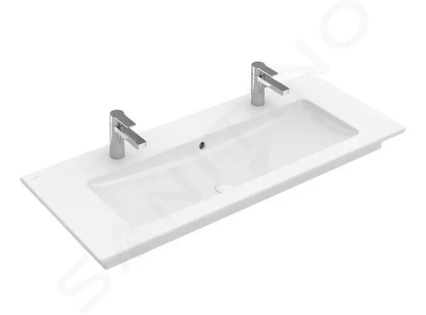 VILLEROY & BOCH - Venticello Umyvadlo nábytkové 1200x500 mm, s přepadem, 2 otvory pro baterii, alpská bílá 4104CK01