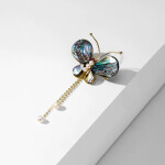 Perleťová brož ve tvaru motýla Jaide, Zlatá