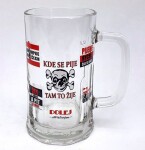 Ptakoviny.cz Půllitr skleněný - kde se pije tam se žije - 0,5l