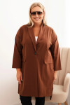 Dámská narozka Plus Size Punto s bavlnou na knoflík čokoládová UNI