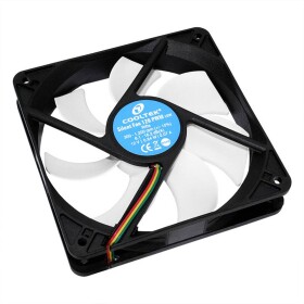 Cooltek Silent Fan 120 PWM PC větrák s krytem černá, bílá (š x v x h) 120 x 120 x 25 mm