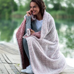 Beránková deka DIANA vínová 130 x 160 cm