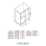 CERANO - Sprchový kout Versaro L/P - 6 mm - černá matná, transparentní sklo - 120x90 - zasouvací CER-8050BD80295
