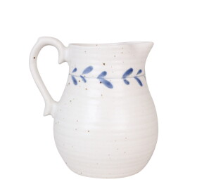 Strömshaga Kameninový džbán Viola Leaf Blue 19,5 cm, modrá barva, bílá barva, keramika